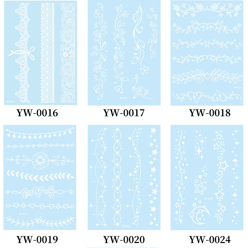 Glow In The Dark Henna Tattoo Stickers  Intricate Lace Hand & Arm Designs For Halloween Christmas Parties  Light Up Your Party