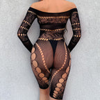 European And American Fishnet Clothes Sexy Fishnet Jumpsuit