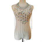 Glow Heart Body Chain Bra