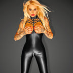 Pole Dance Club Backless Black Bodysuit