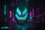 LED display with a smiley face pattern on a white background