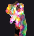 LED Faux Fur Rave Jacket