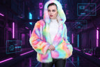LED Faux Fur Rave Jacket