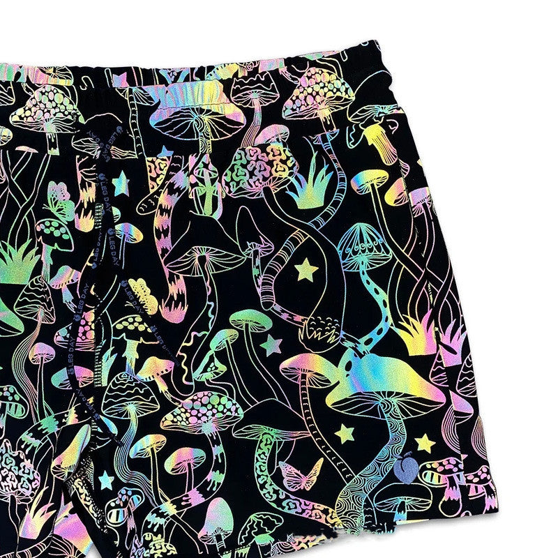 Reflective Shorts Men's Glow-In-The-Dark Jogging Yoga Pants