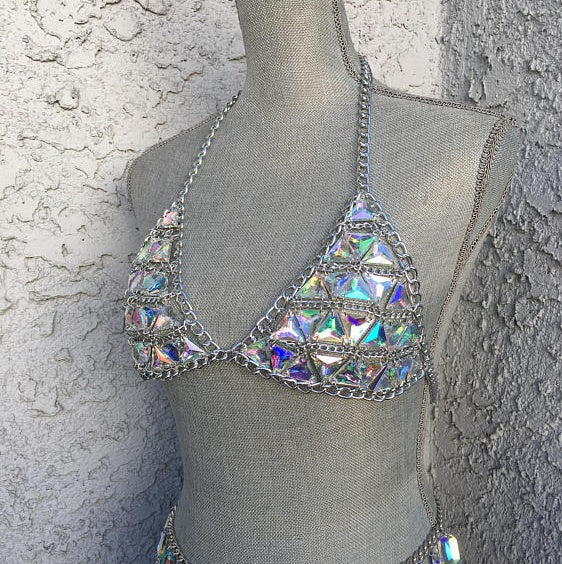 Belly Waist Chain & Bra Festival Set