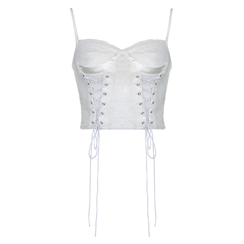 Lace V-Neck Sling Vest
