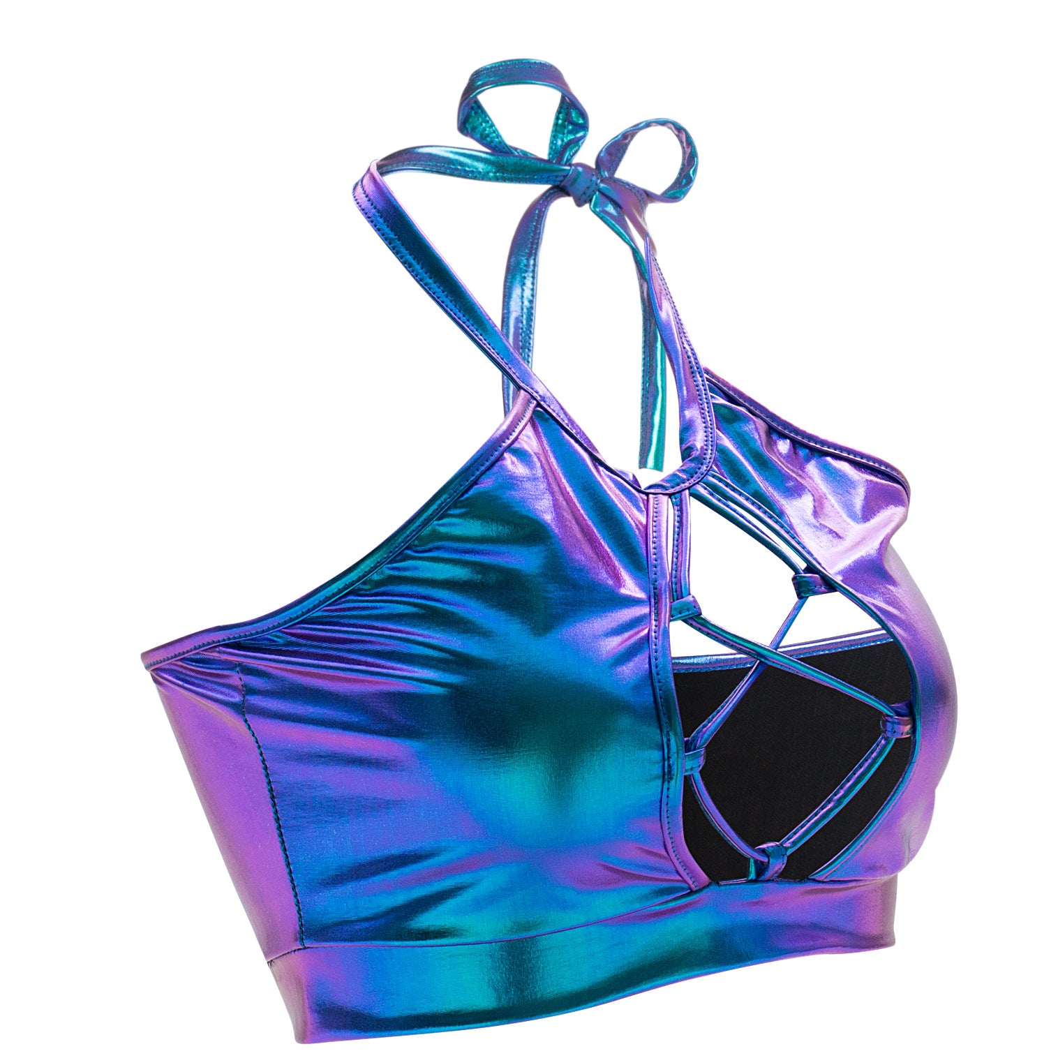 Metallic Rave Crop