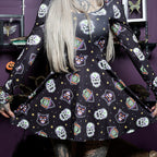 Skull Print Rave Dress