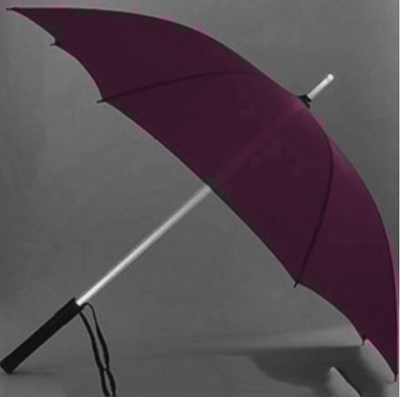 LED Illuminated Umbrella 8-Rib Mid-Handle Fashionable Long-Handle Glow-in-the-Dark Flashlight Umbrella