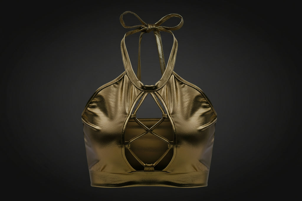 Metallic Rave Crop