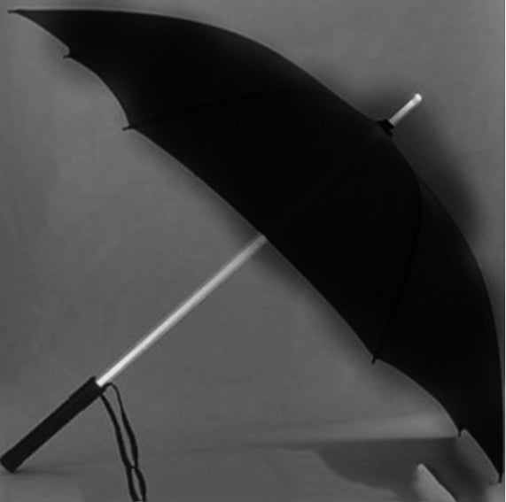 LED Illuminated Umbrella 8-Rib Mid-Handle Fashionable Long-Handle Glow-in-the-Dark Flashlight Umbrella