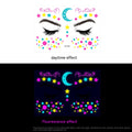 Music Festival Fluorescent Face Pasters Waterproof Nightclub Masquerade