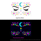 Music Festival Fluorescent Face Pasters Waterproof Nightclub Masquerade