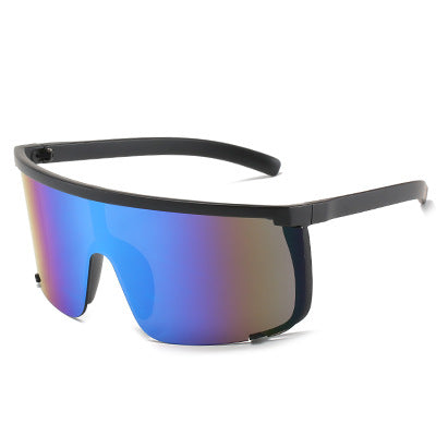 Oversized Moto Shield Shades
