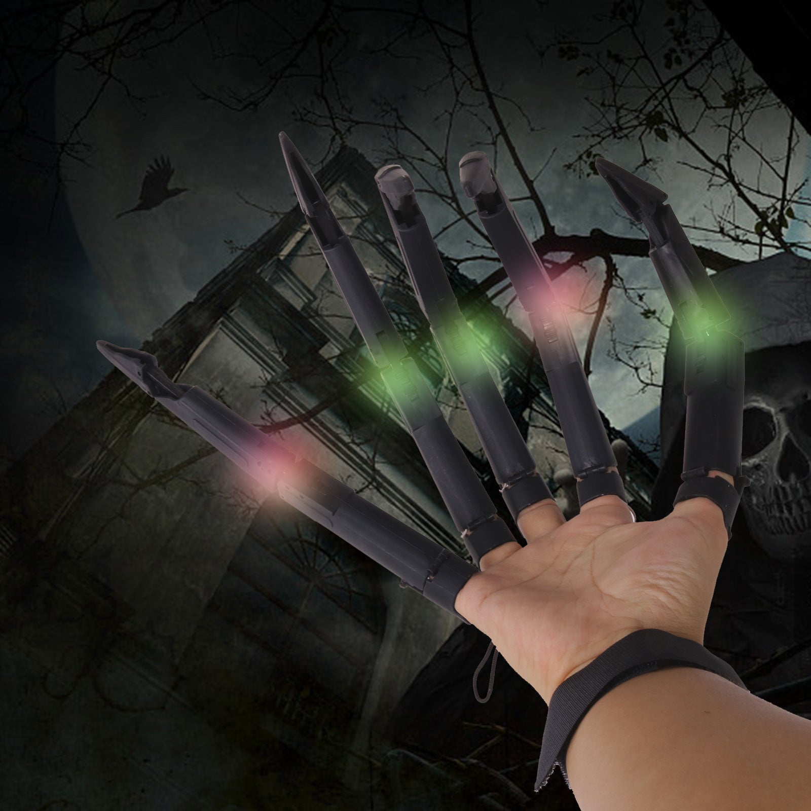 Halloween Finger Joint Glow Claw Party Prop