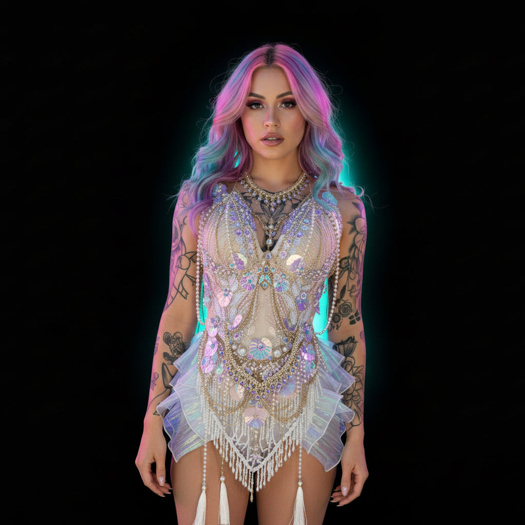 Fish Print Rave Suit