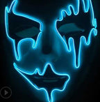 EL Wire Skeleton Glow Mask