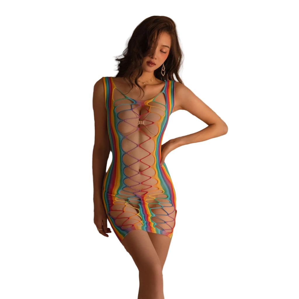 Colorful Bikini Fishnet Jacket