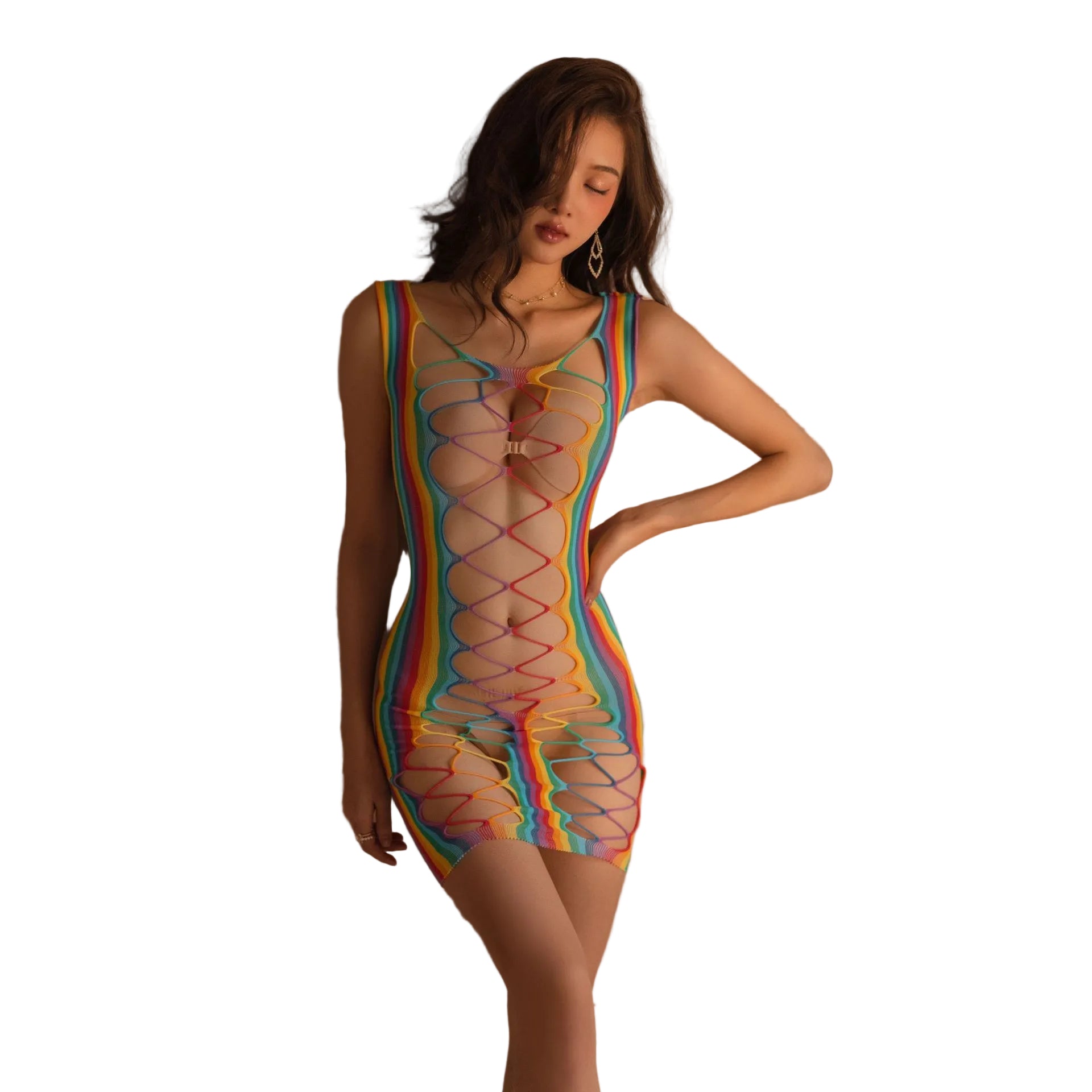 Colorful Bikini Fishnet Jacket