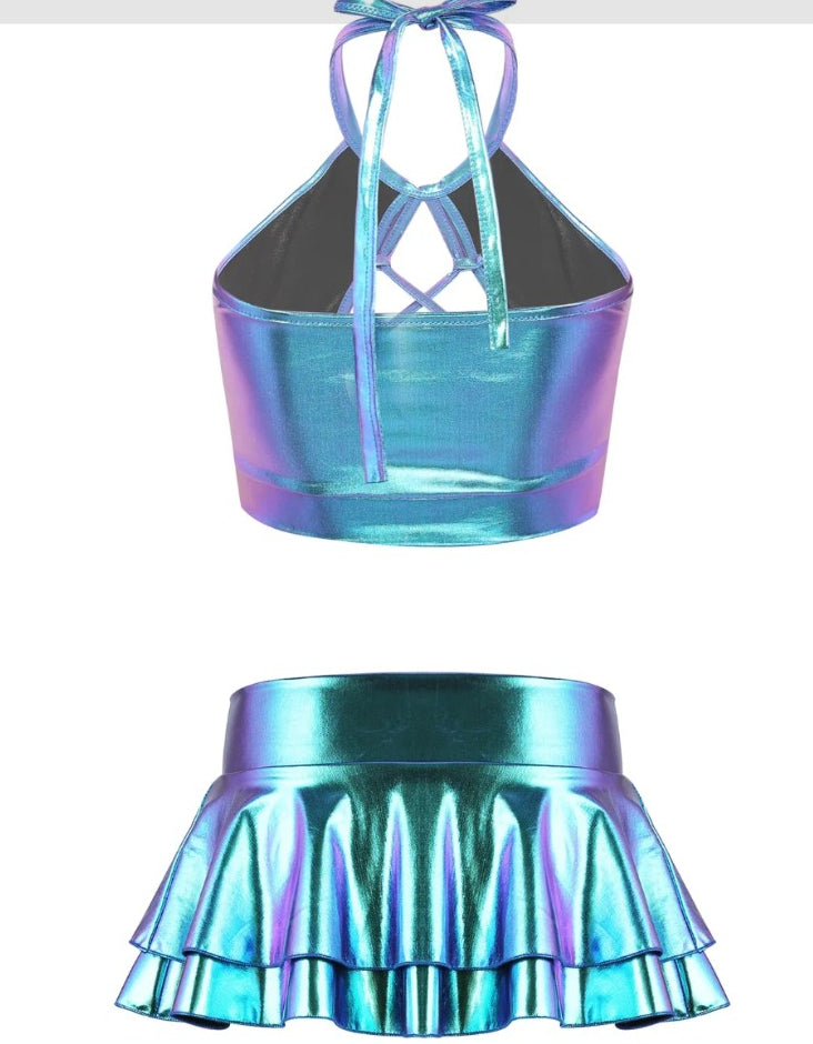 Metallic Rave Crop