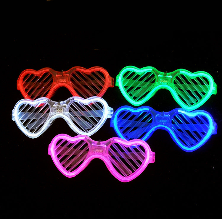 Glow Bar Disco Glasses Heart Heart Cold Light