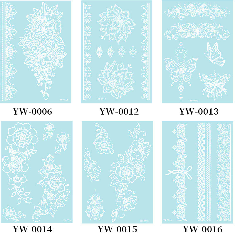 Glow In The Dark Henna Tattoo Stickers  Intricate Lace Hand & Arm Designs For Halloween Christmas Parties  Light Up Your Party