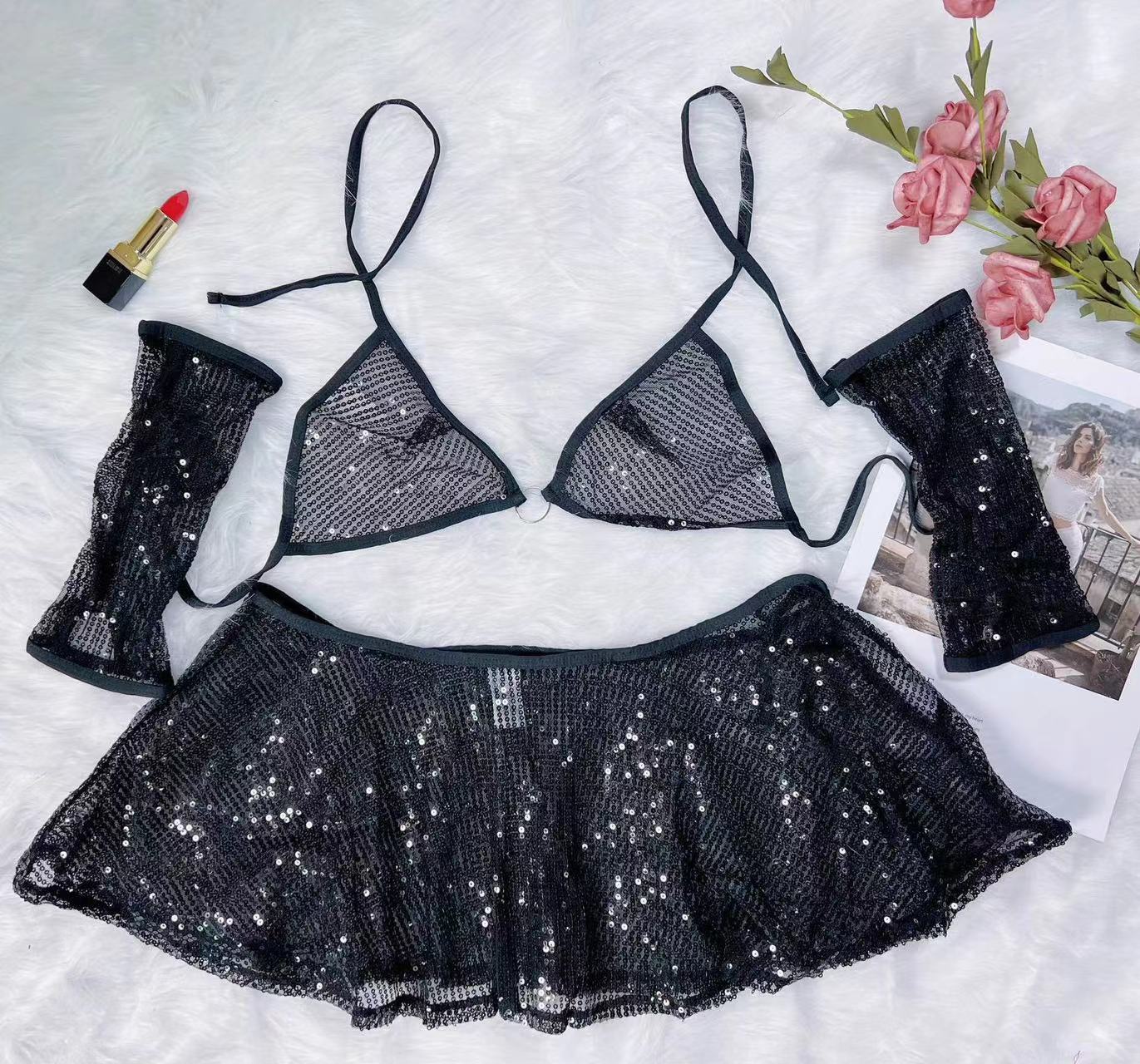 Pearl Sequin Club Set