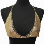 Festival Boho Body Metal Chain Bra II