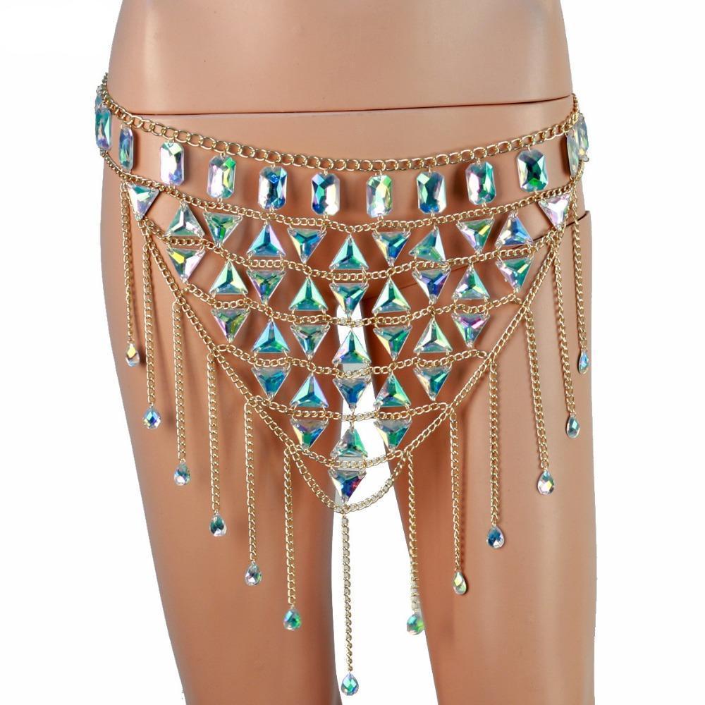 Belly Waist Chain & Bra Festival Set