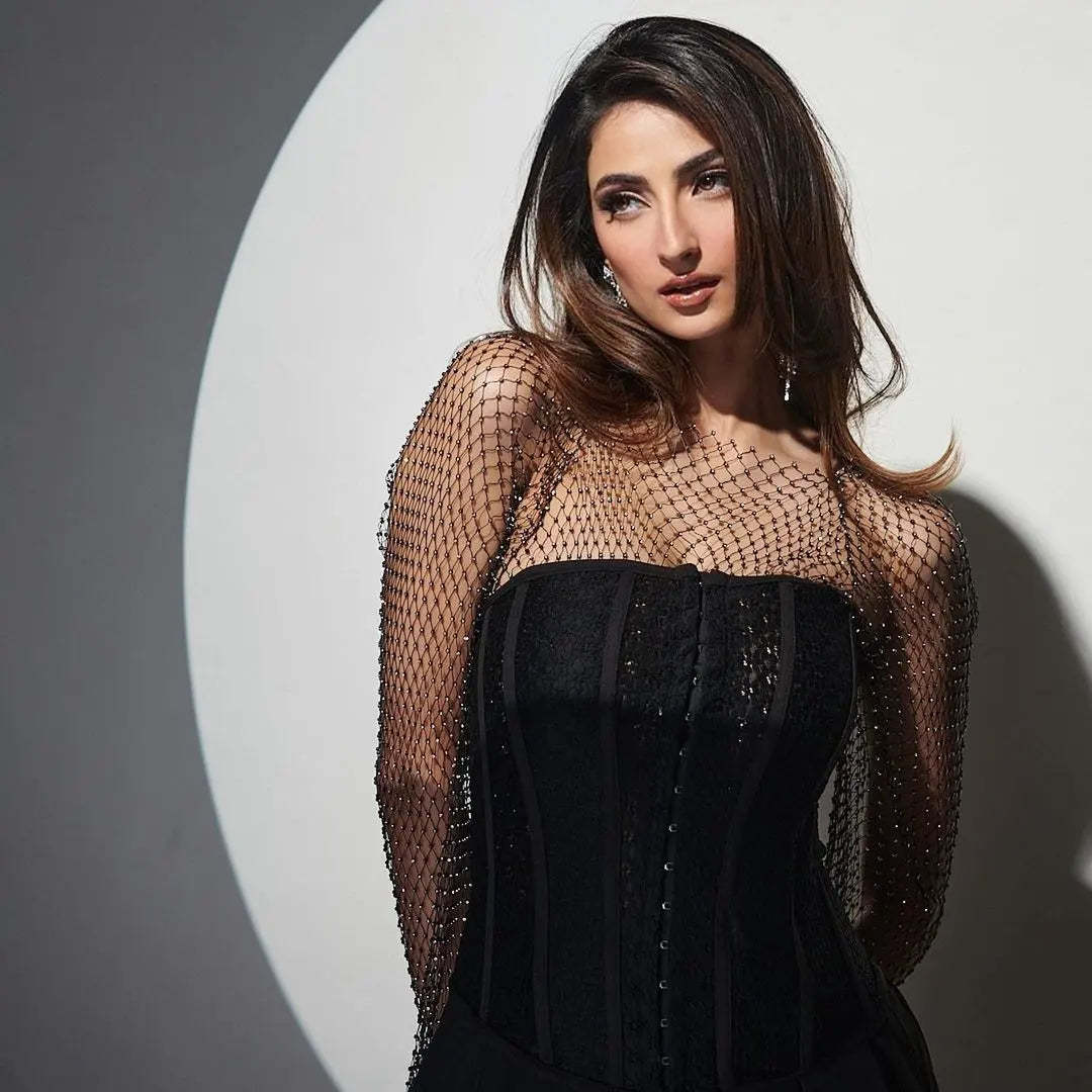 Women's Mesh Rhinestone Fishnet Top Fishnet