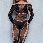 European And American Fishnet Clothes Sexy Fishnet Jumpsuit