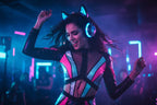 Neon Cat Ear Headset