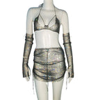 Rhinestone Strap Festival Outfit