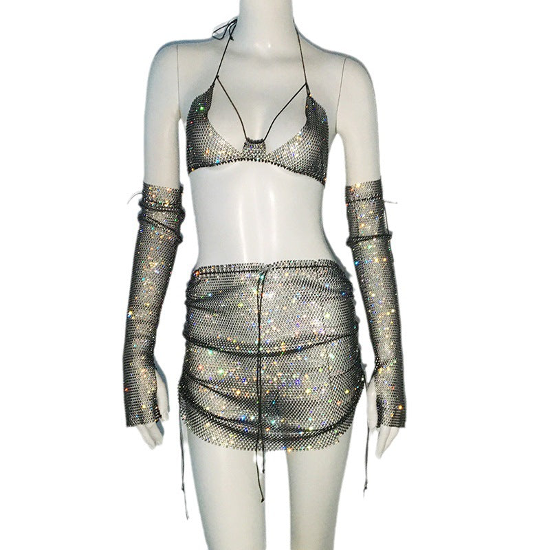 Rhinestone Strap Festival Outfit