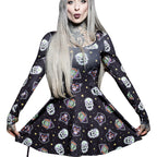 Skull Print Rave Dress