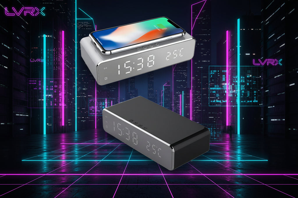 Two electronic devices with digital displays 