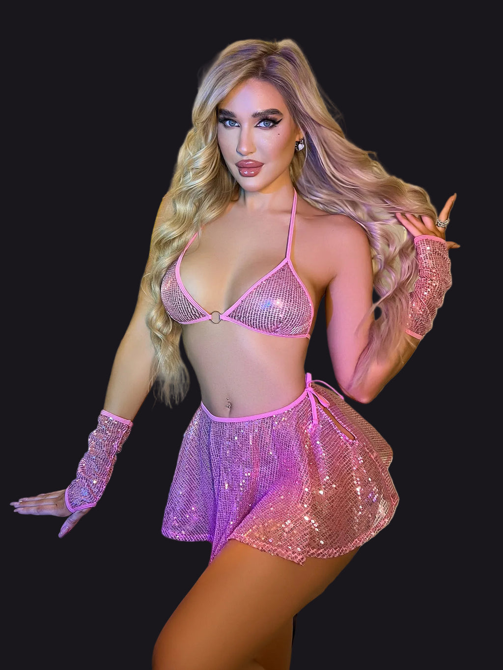 Pearl Sequin Club Set
