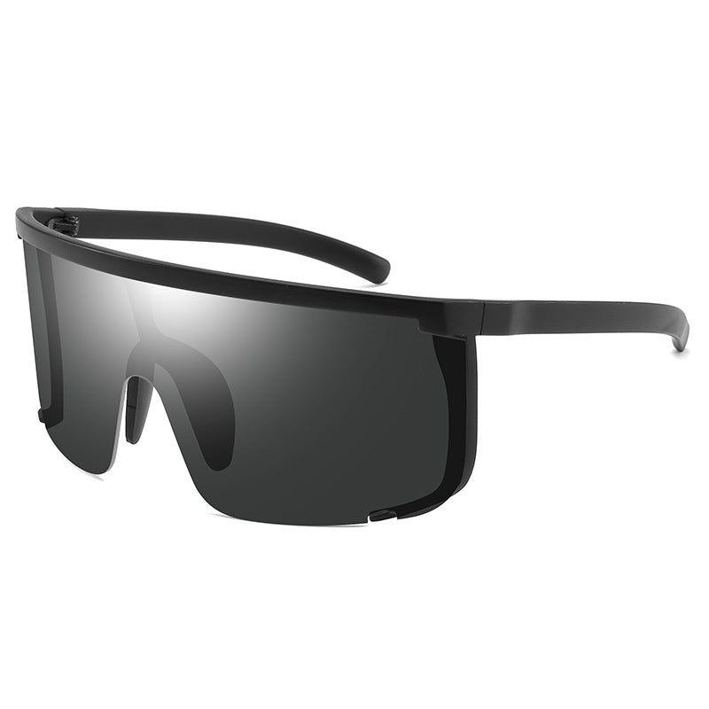 Oversized Moto Shield Shades