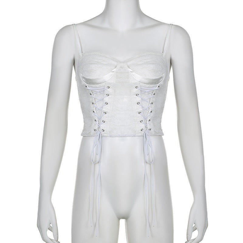 Lace V-Neck Sling Vest