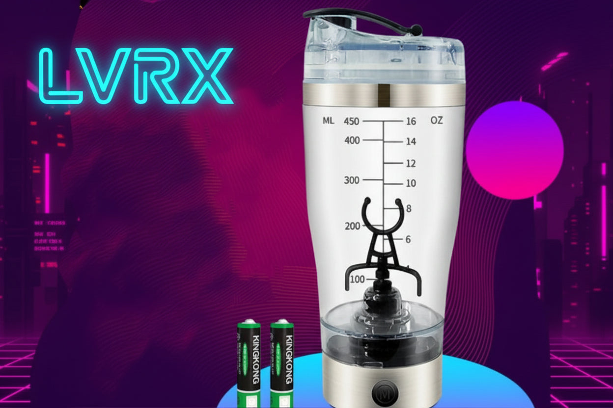 BPA-free blender with measurement markings on a colorful background