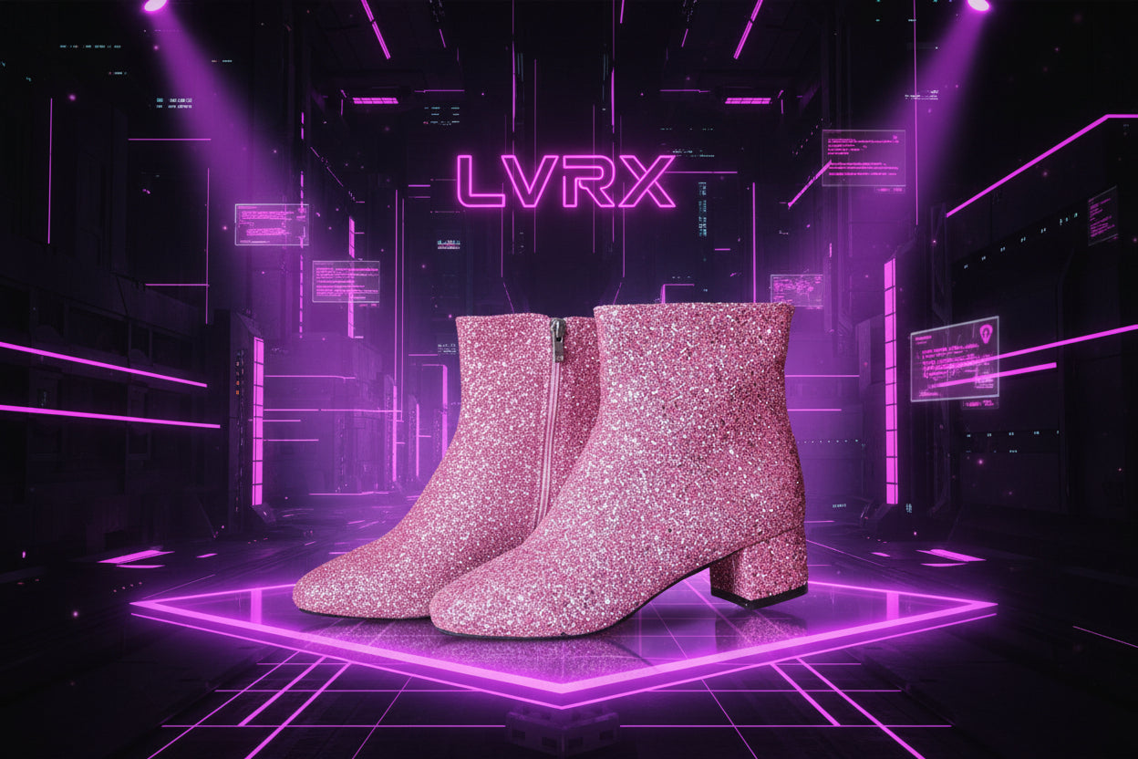 Pink glittery boots 
