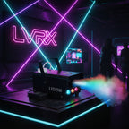 Black LED-500 fog machine with colorful smoke and remote control 