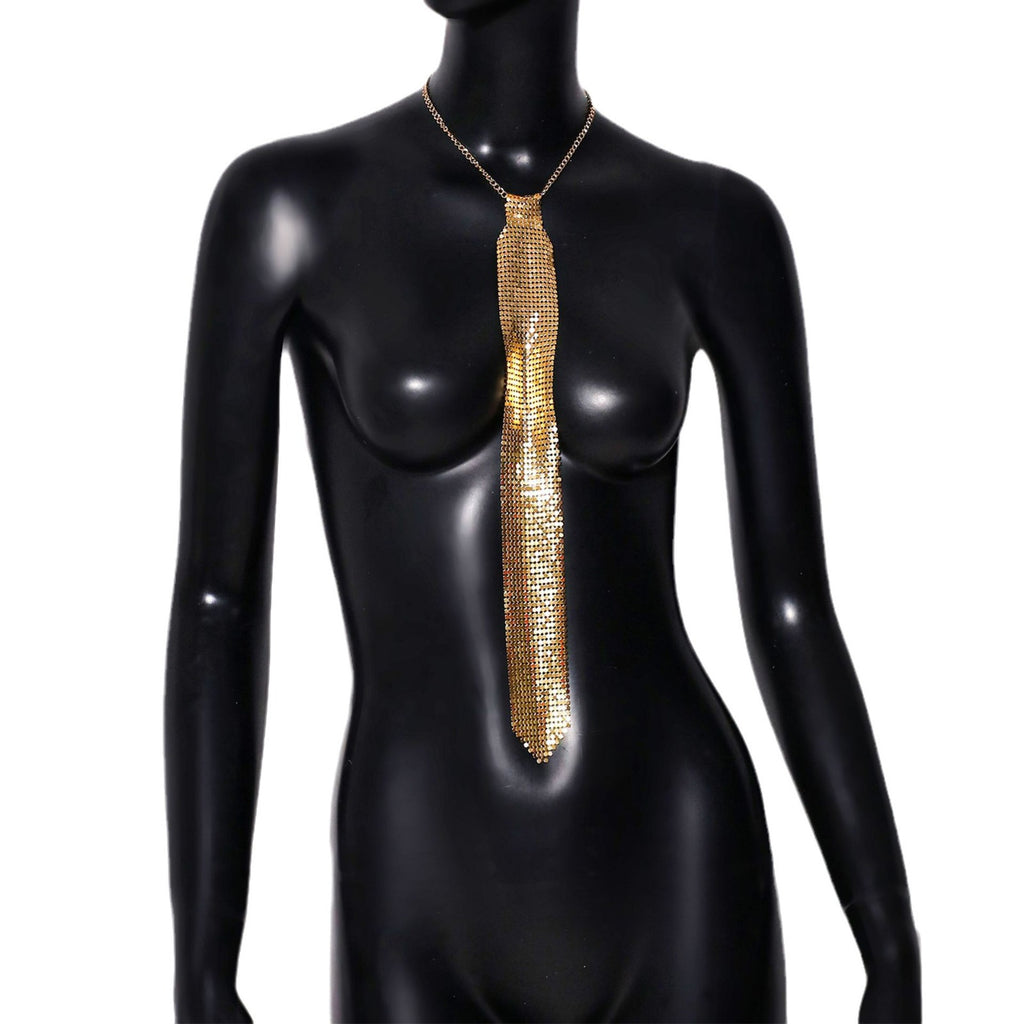 Sequin Metal Festival Tie