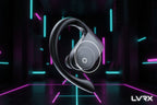 Wireless earbud on a black background