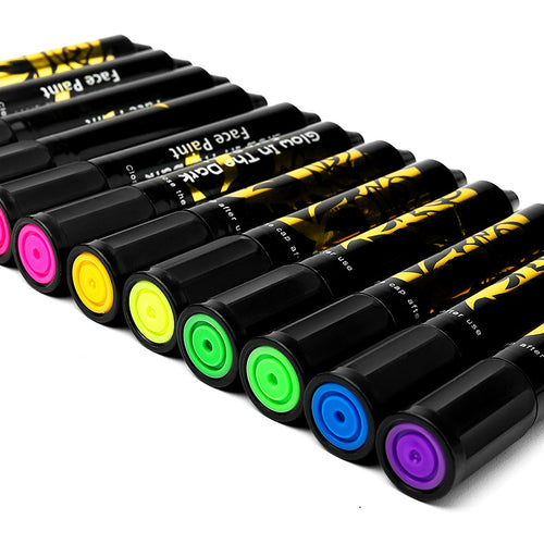 6 Colors 12 Colors Suit Halloween Stage Drama Painted Glowing Dark Color Sticks Crayon
