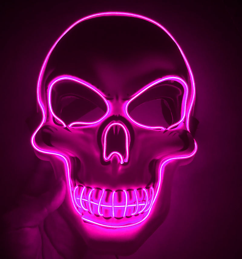 Halloween Skeleton Mask LED Glow Scary