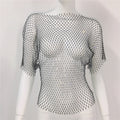 Spicy Vest Fishnet Short Sleeve Top