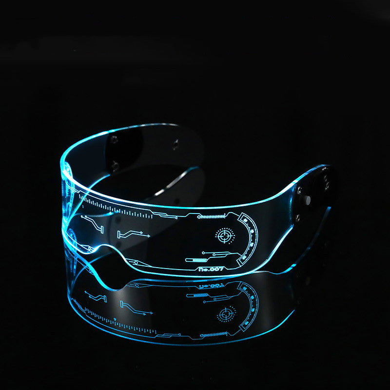 Punk Futuristic Technology Sense Glasses Photo Sci-fi Glow