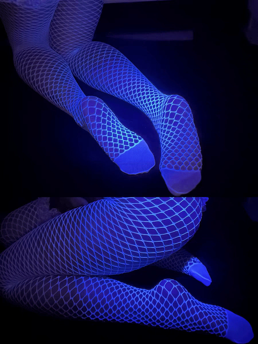 Authentic Fishnet Thin Hollow Luminous Stockings