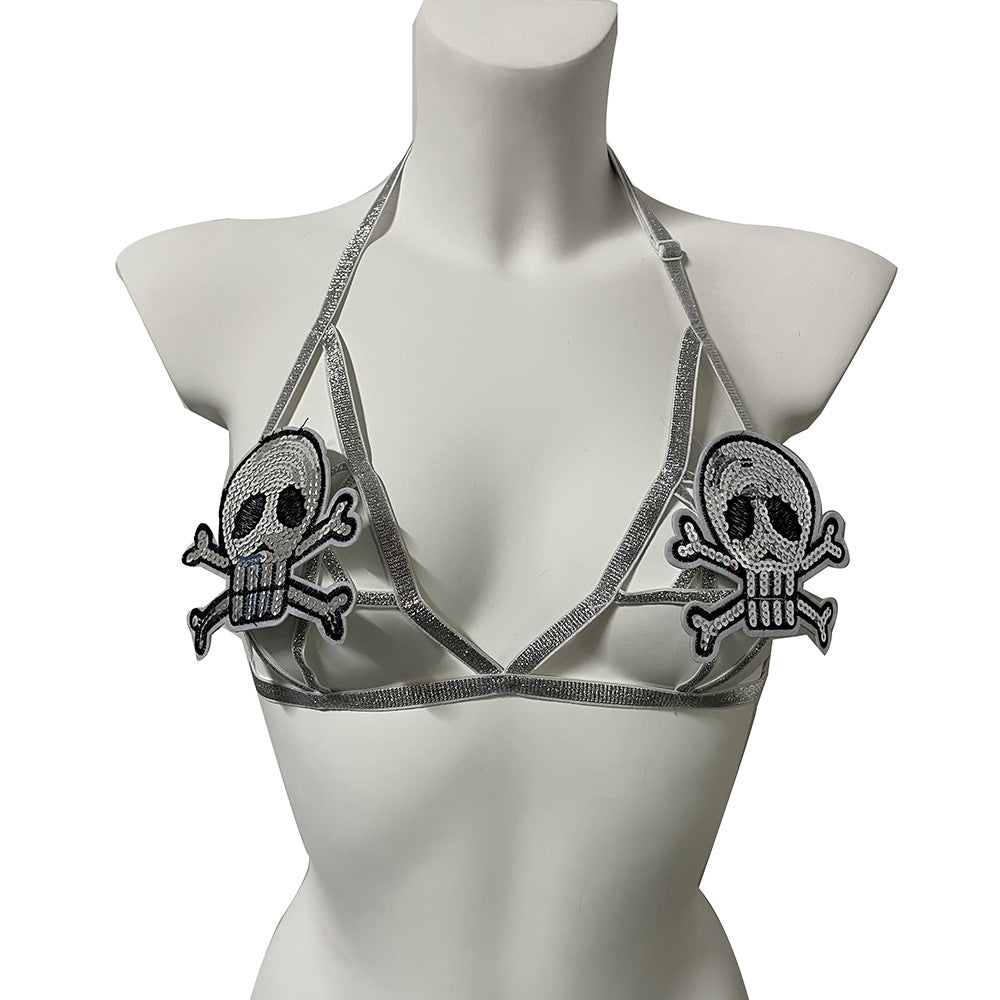 Skull Hooded Bra
